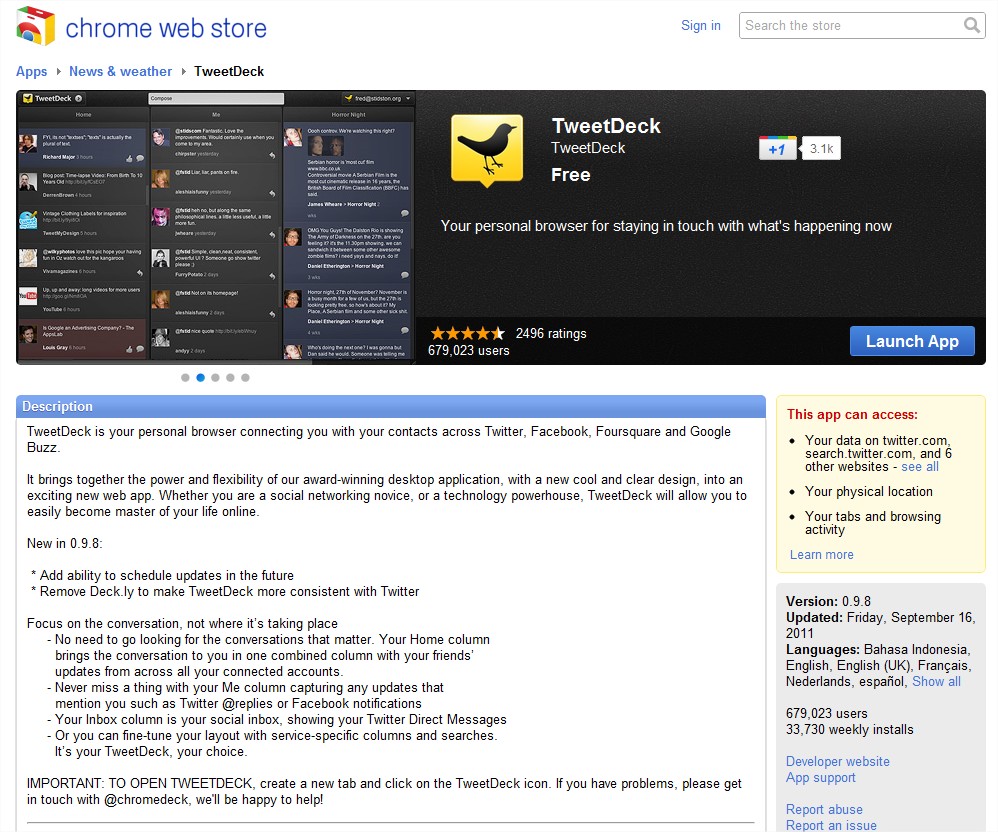 TweetDeck - Chrome Web Store